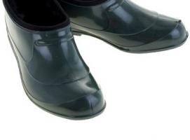 Галоши зеленые утепленные, мех, р. 41
