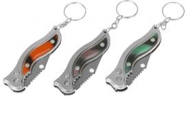 Нож складной с кнопкой, рукоять тигровый окрас, МИКС