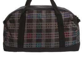 Сумка спортивная на молнии Клетка, 1 отдел, 4 наружных кармана, коричневая