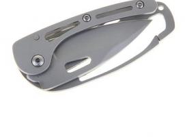 Нож складной неавтоматический с фиксатором, рукоять с отверстиями