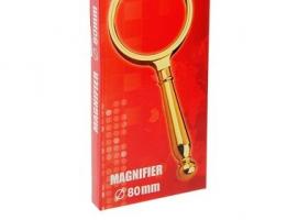 Лупа золото ручка-капля 4х d=80мм 17см пластик