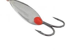 Блесна зимняя Пирс Нырок, вес 1.0г никель с двойником