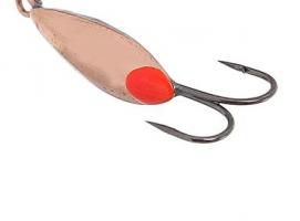 Блесна зимняя Пирс Нырок, вес 1.0г медь с двойником