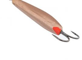 Блесна зимняя Пирс Удача №1, вес 2.8г медь с двойником