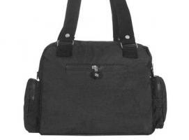 Сумка спортивная на молнии Жатка, 1 отдел, 8 наружных карманов, длинный ремень, чёрная