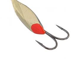 Блесна зимняя Пирс Ладья, вес 1.0г латунь с двойником