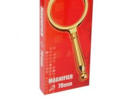 Лупа золото ручка-капля 4х d=70мм 15см пластик