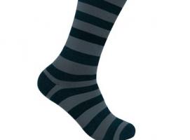 Носки водонепроницаемые S Dexshell Longlite Bamboo Black- grey DS633WG