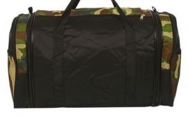 Сумка спортивная на молнии, 1 отдел, 2 наружных кармана, чёрный/камужляж