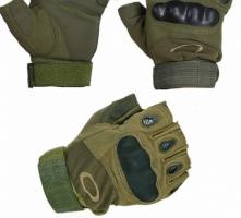 Тактические перчатки Oakley без пальцев олива