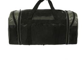 Сумка дорожная на молнии, 1 отдел, 3 наружных кармана, длинный ремень, чёрная