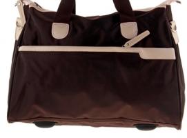 Сумка дорожная Путешествие 1 отдел, 2 наружных кармана, длинный ремень, коричневый