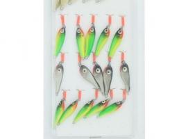 Блесна зимняя Тюлька крашенная с тройником