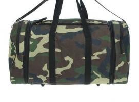 Сумка спортивная на молнии Камуфляж, 1 отдел, 2 наружных кармана, длинный ремень, МИКС