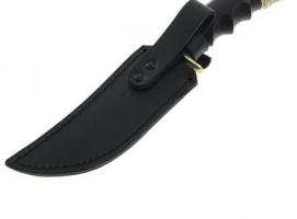 Нож Тур с литой гардой Голова медведя г. Кизляр, рукоять-дерево, сталь кованая Х12МФ