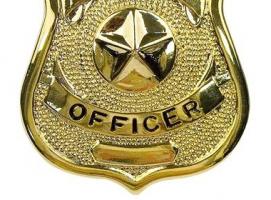 Значок SECURITY OFFICER золотой 